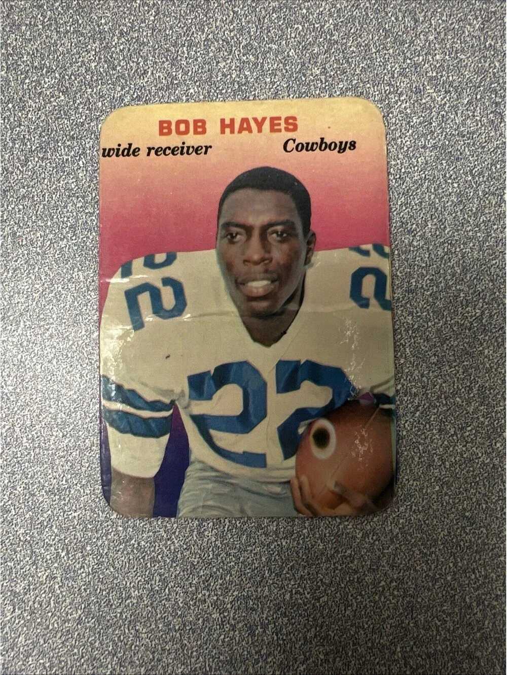 T.C.G. Topps 1970 Super Glossy Bob Hayes #7 Dallas Cowboys NFL Football Card